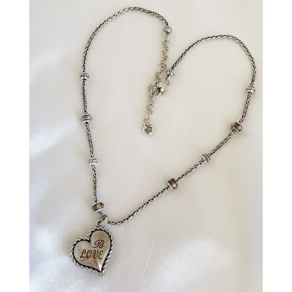 BRIGHTON Love Me Tender Pink Crystal Heart Necklace Breast Cancer Awareness - Picture 6 of 11